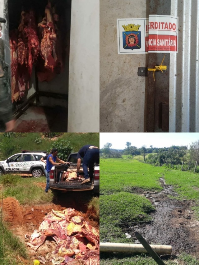 Fiscalização fecha abate ilegal e apreende 600kg de carne em Tupã