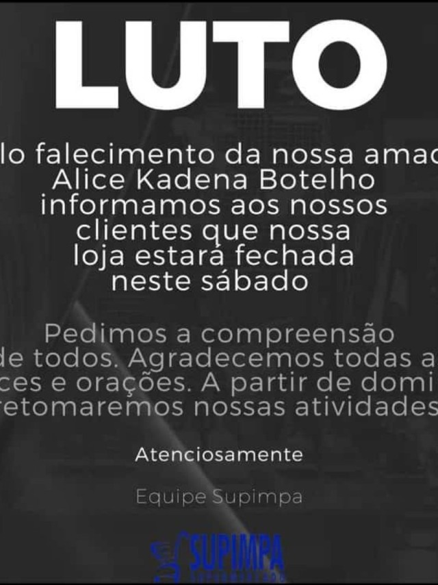 Vera Cruz tem luto e comoção em morte de Alice Botelho, seis anos