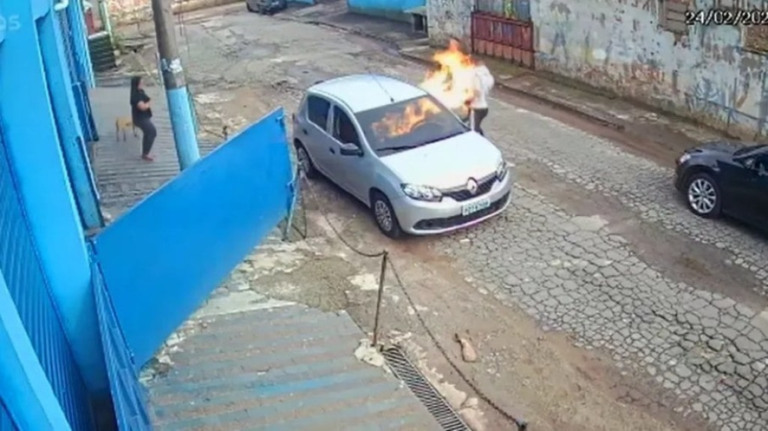 Polícia pede prisão de homem que ateou fogo em marido de funcionária