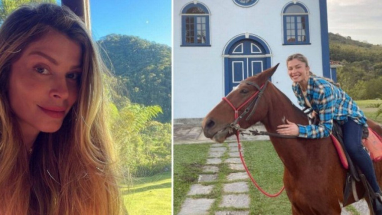 Grazi Massafera celebra 40 anos em fazenda com a filha