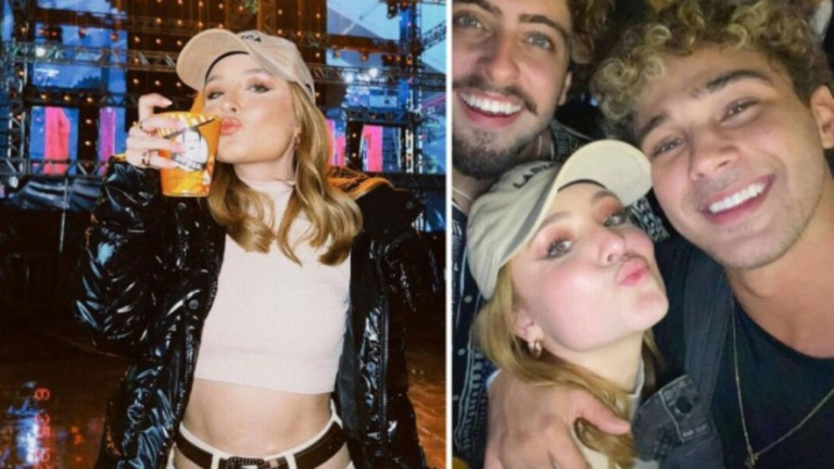 Larissa Manoela curte festa com ex-namorado
