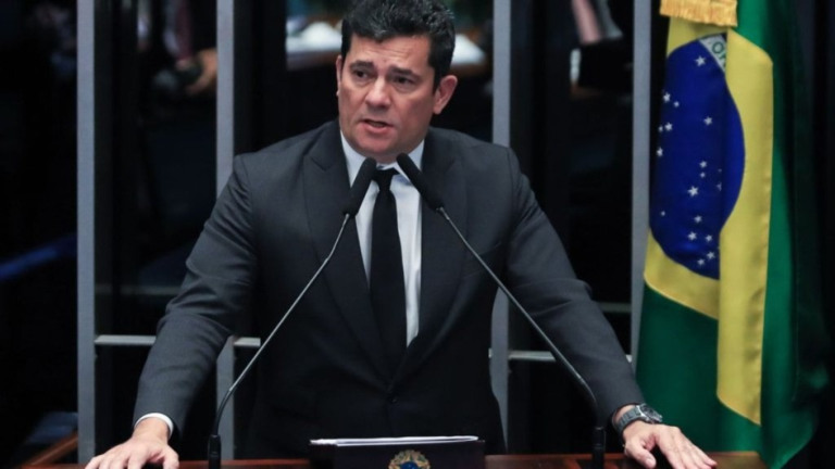 Lula Marques/ Agência Brasil – 22/03/2023 Senador Sergio Moro (União Brasil) durante discurso na tribuna do Senado