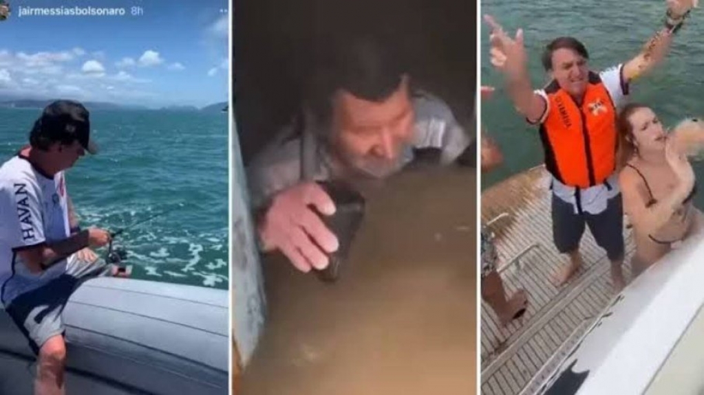 Bolsonaro é criticado por curtir férias enquanto Bahia vive tragédia Bolsonaro é criticado por curtir férias enquanto Bahia vive tragédia