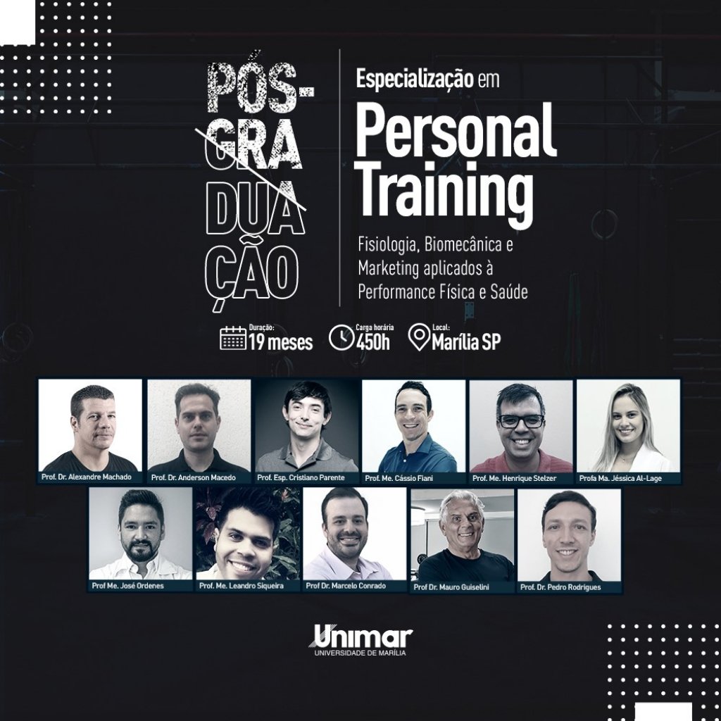 Unimar lança curso de pós-graduação em Personal Training