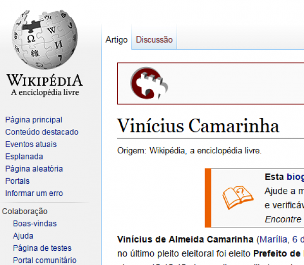 Biografia de Vinícius na Wikipédia é adulterada e ganha ofensas