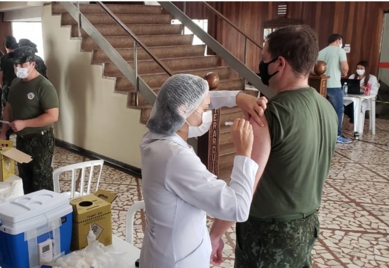 PM de Marília inicia vacinação com segunda dose para Forças de Segurança