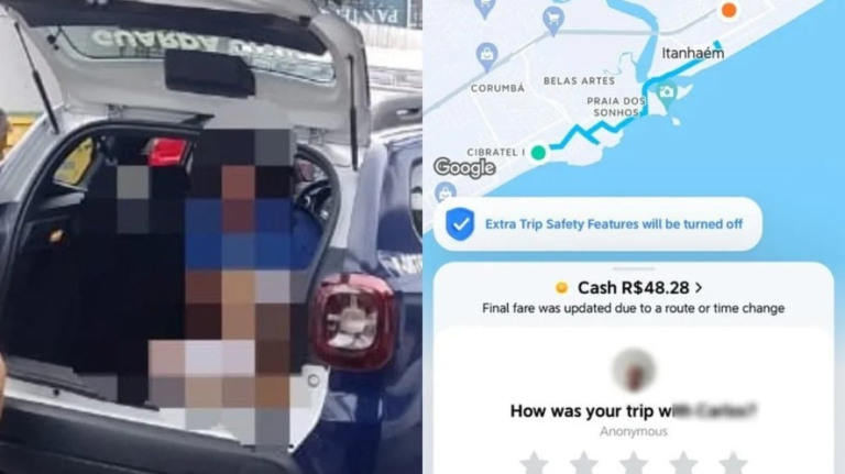 Jovem pula de carro após motorista de aplicativo desviar rota