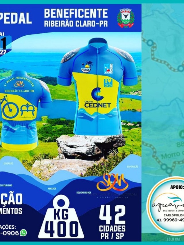 Pedal Beneficente terá centenas de ciclistas, cenário turístico na Angra Doce e apoio do Aquaville