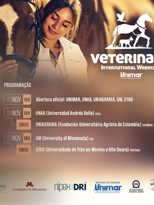 Unimar realiza o 1º Webinar Internacional de Medicina Veterinária