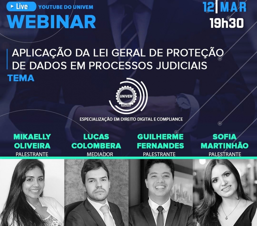 Univem promove webinar gratuito à população sobre Lei de Proteção de Dados