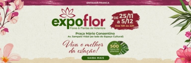 Expoflor terá 500 espécies de plantas, atrações e ação social em Marília