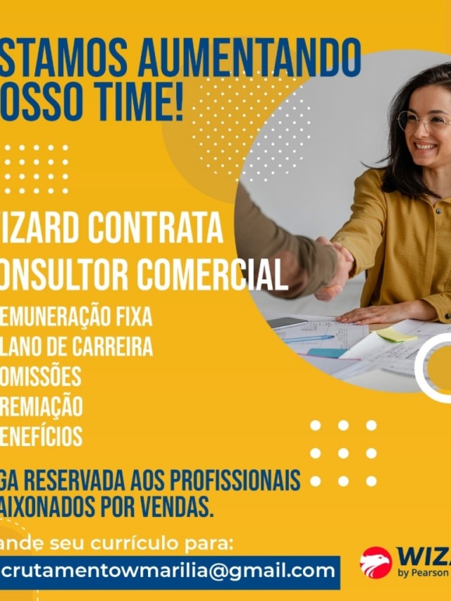 Wizard Marilia Amplia sua equipe de vendas