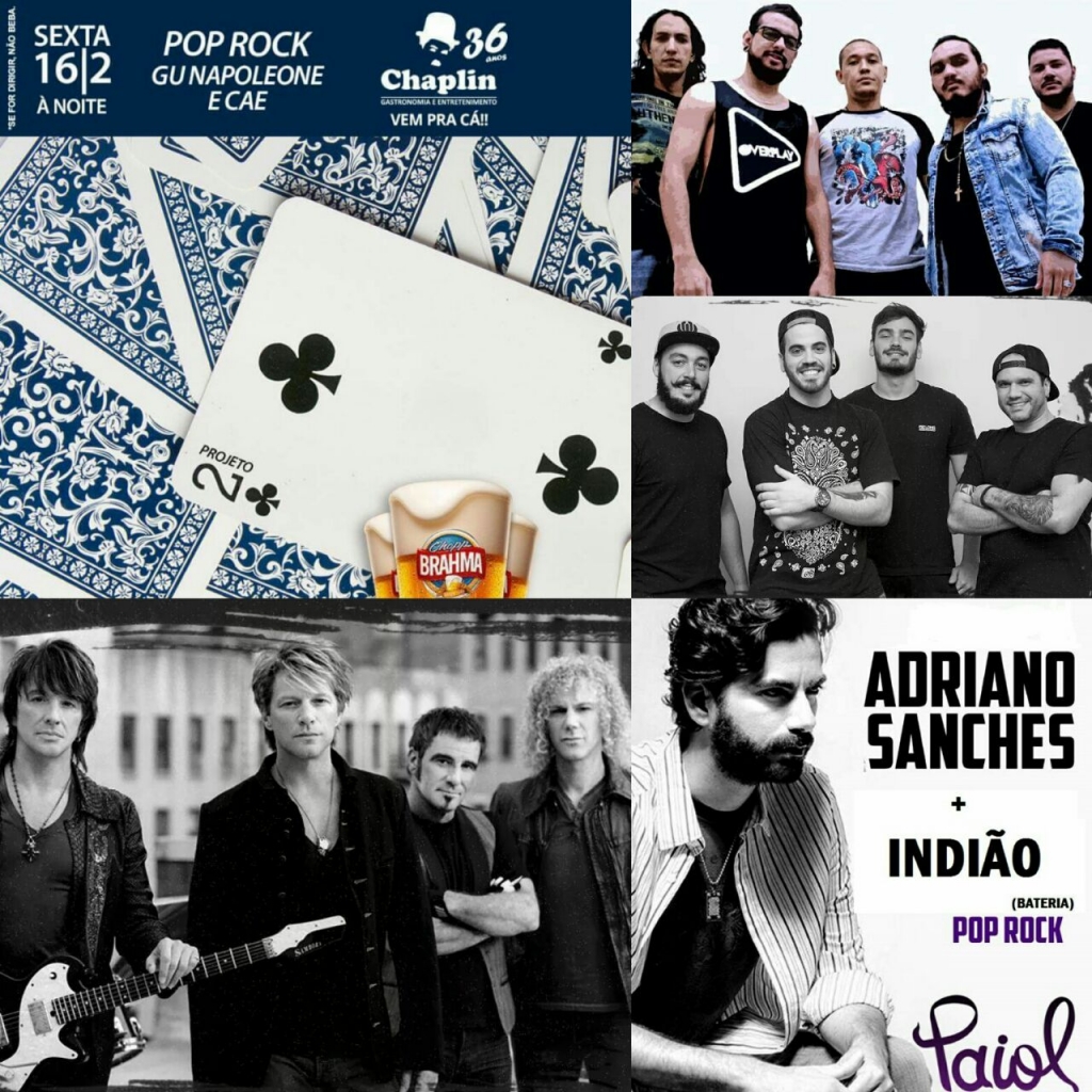 Agenda da balada tem rock, pop rock, sertanejo, samba e muito mais