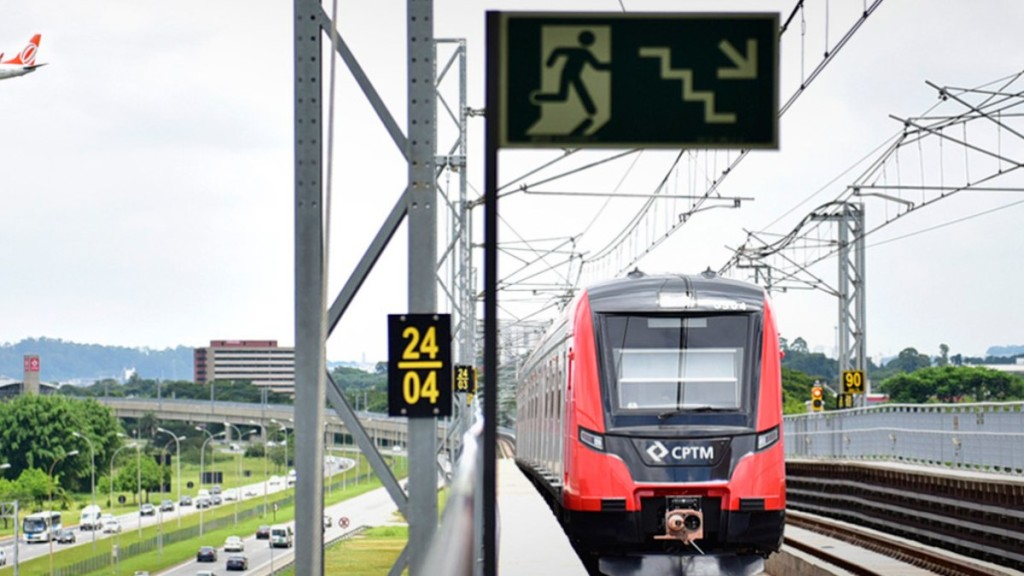 Divulgação/CPTM Trem liga estação Palmeiras-Barra Funda ao Aeroporto de Guarulhos