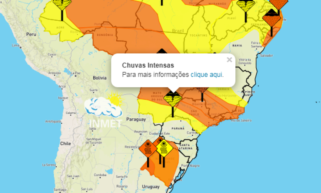 Inmet coloca região de Marília em alerta para chuvas intensas