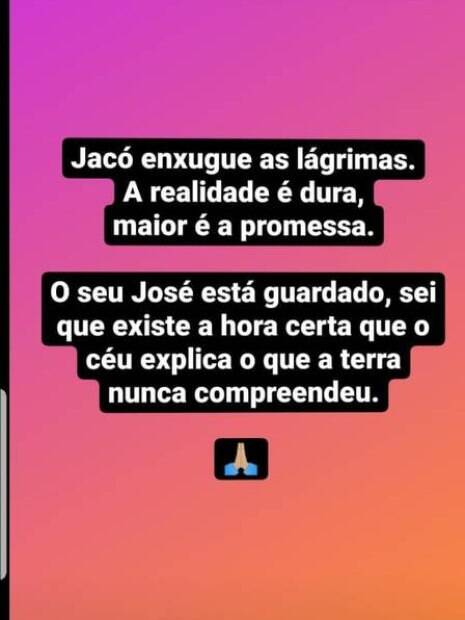 Trecho compartilhado por Allan nesta terça-feira