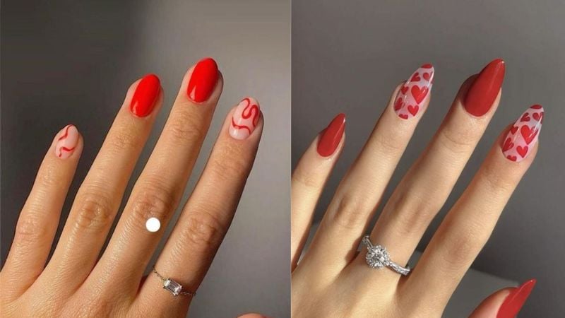 esmalte vermelho