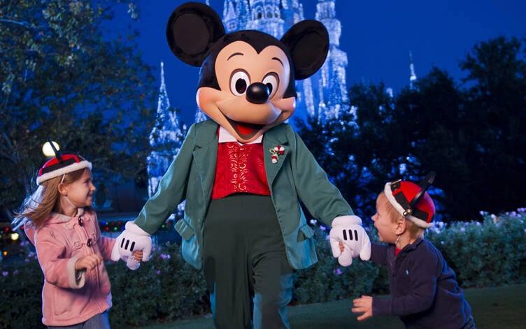 No natal, parques têm programação especial. Foto: Divulgação Walt Disney World 