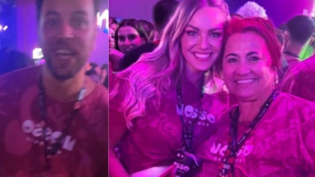 Carnaval 2022: Gustavo e Bárbara se encontram em camarote na Sapucaí Carnaval 2022: Gustavo e Bárbara se encontram em camarote na Sapucaí