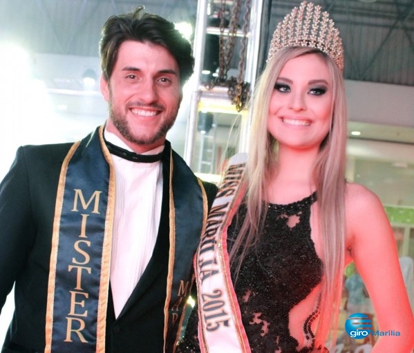 Vitor e Isabella Tozato, mister e miss Marília 2015 – divulgação