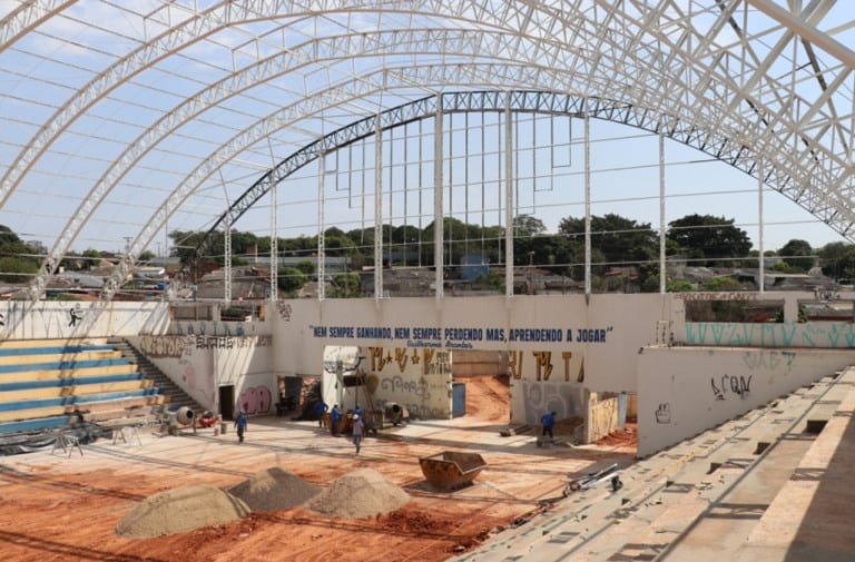 Obra recupera ginásio na zona sul de Marília após quase dez anos de abandono