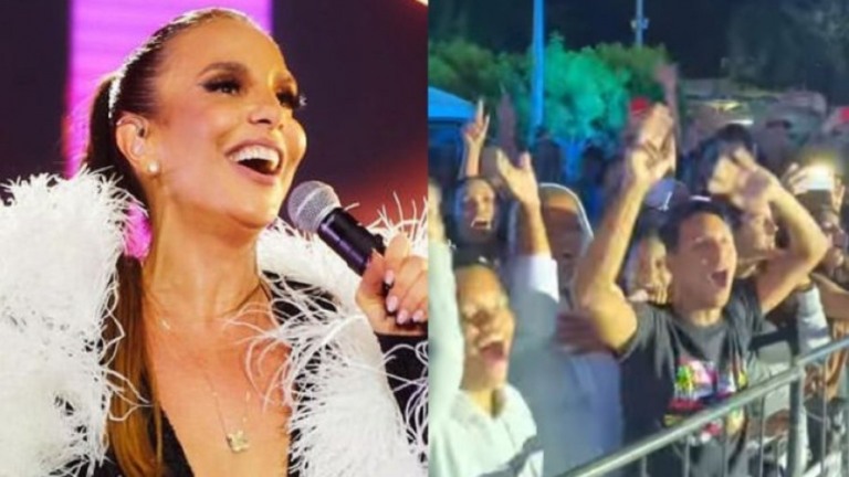 Show de 50 anos de Ivete conta com engarrafamento e empurra empurra