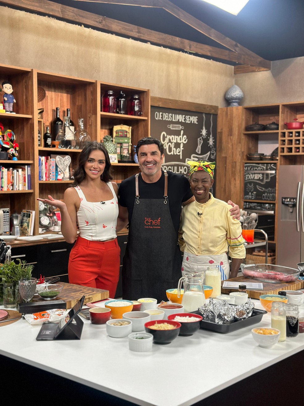 Jaque, Edu Guedes e Cidinha Santiago — Foto: Divulgação