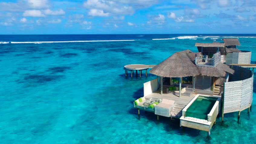 O Six Senses Laamu é um resort de luxo nas Ilhas Maldivas. Foto: Divulgação/Site oficial 23.12-2022