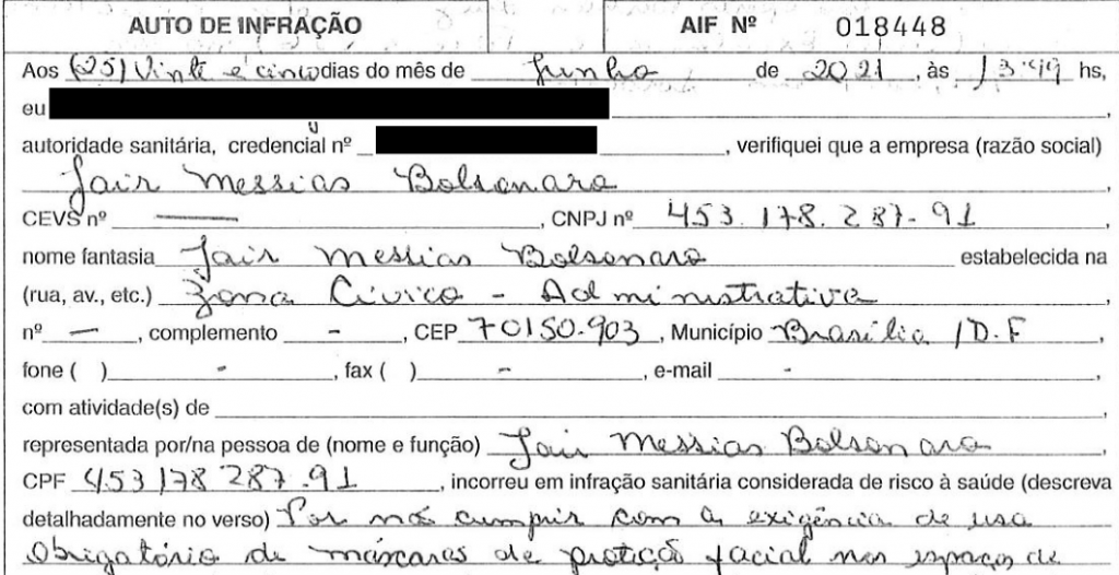 Estado autua Bolsonaro, ministros e 12 autoridades sem máscaras em Sorocaba