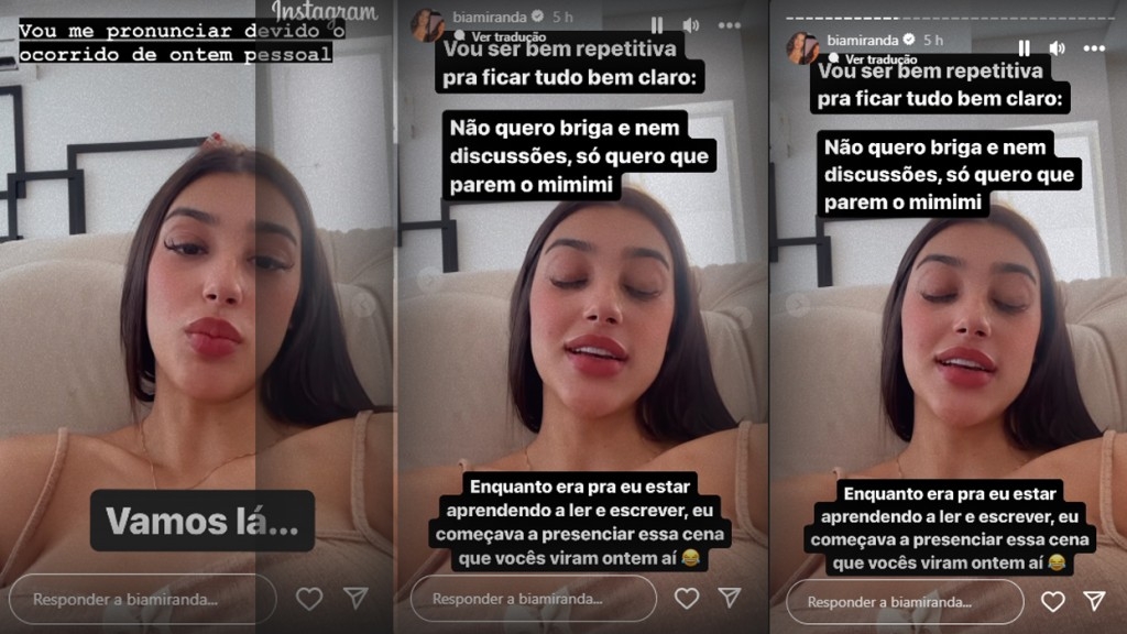 Bia Miranda se pronuncia sobre episódio da mãe, Jenny: ‘Sabia onde é que isso ia parar’