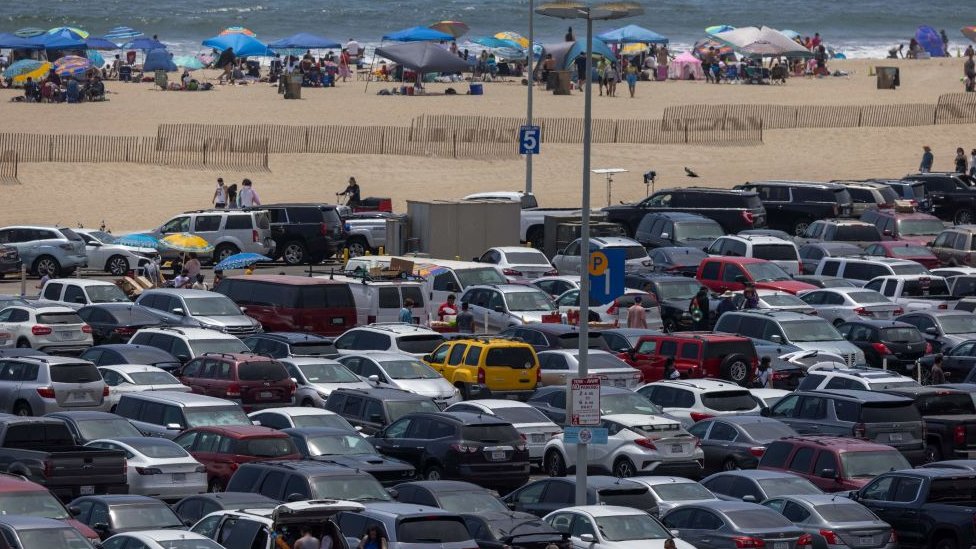 Estacionamento em Santa Monica, Los Angeles, Estados Unidos