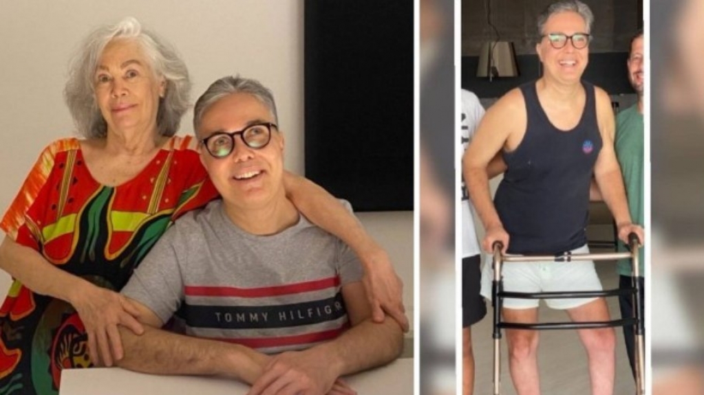 Longe da TV, Flávio Silvino comemora aniversário em casa com a mãe Longe da TV, Flávio Silvino comemora aniversário em casa com a mãe