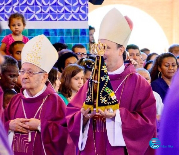 Celebração no Santuário para devolução de imagem jubilar – Érica Montila/Diocese de Marília