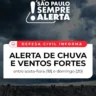 Defesa Civil faz alerta de chuva e vento fortes; atinge mais o interior