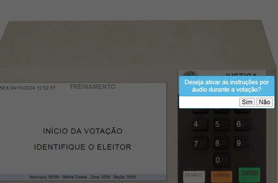 Simulador de voto do TSE ajuda eleitor a treinar