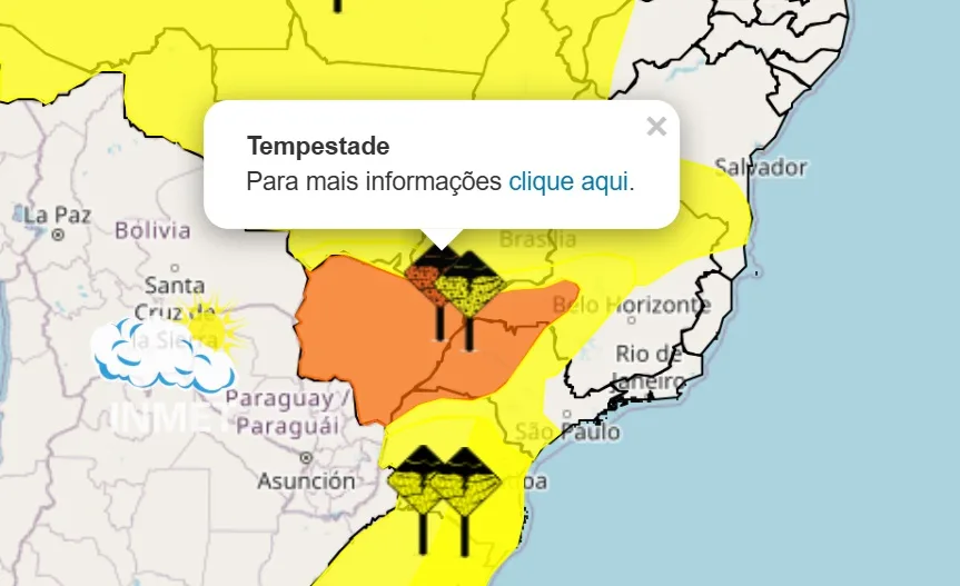 Alerta para risco de tempestade inclui Marília