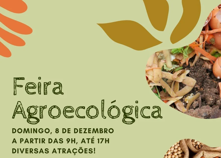 Feira agroecológica terá comida saudável, oficinas e roda de conversa