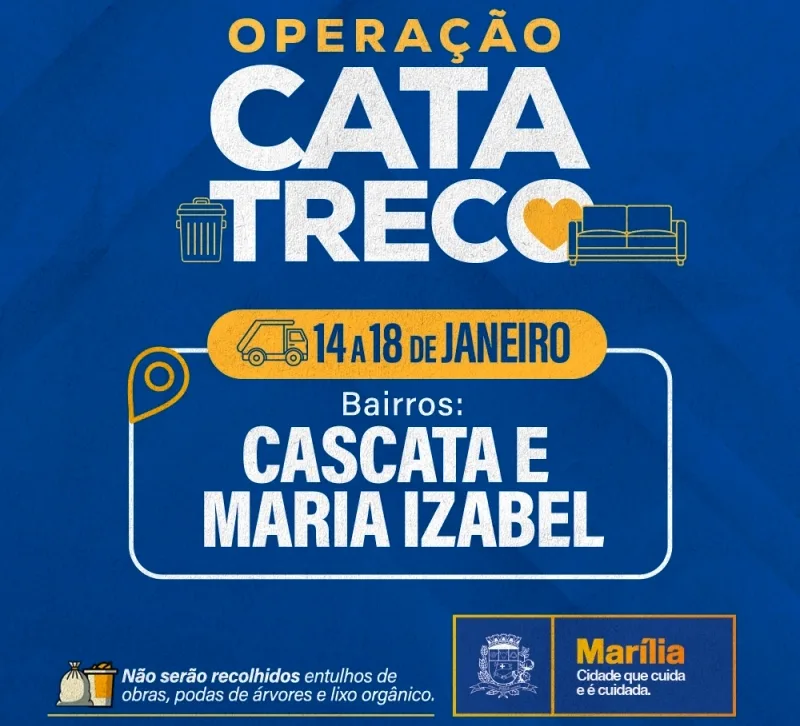 Operação Cata-Treco avança e terá serviço na zona norte