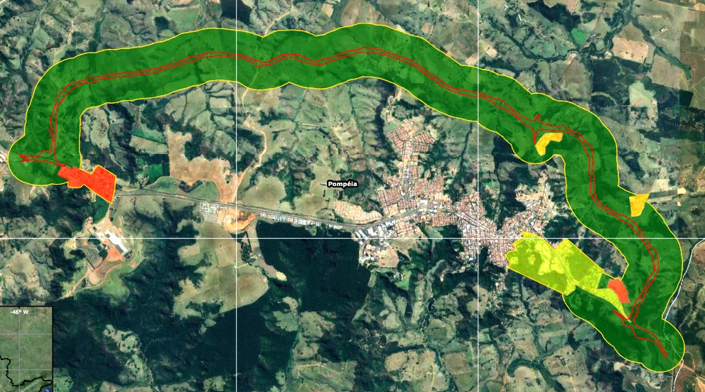 Mapas mostram detalhes de impacto do Contorno de Pompéia