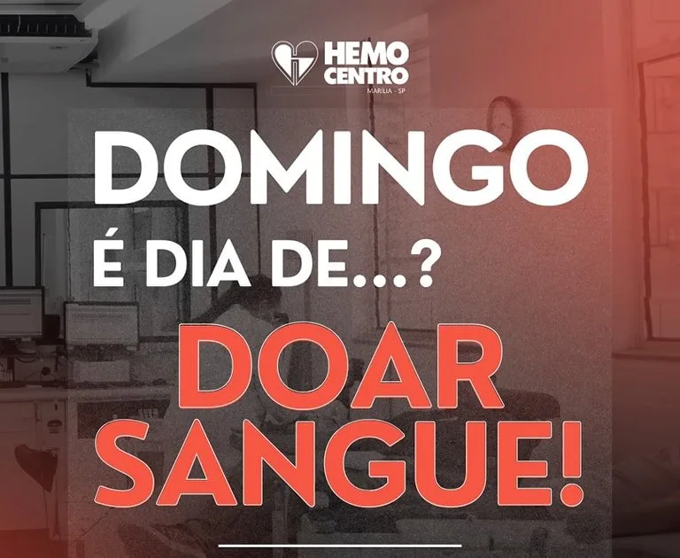 Hemocentro abre no domingo em campanha para doação de sangue