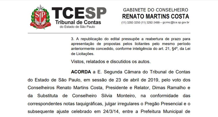 Prefeitura contraria decisão do TCE e valida licitação da merenda em 2014