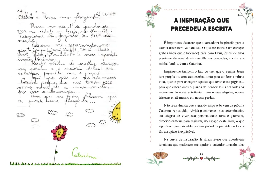 Mãe de Catarina Mercadante emociona em livro de amor e fé