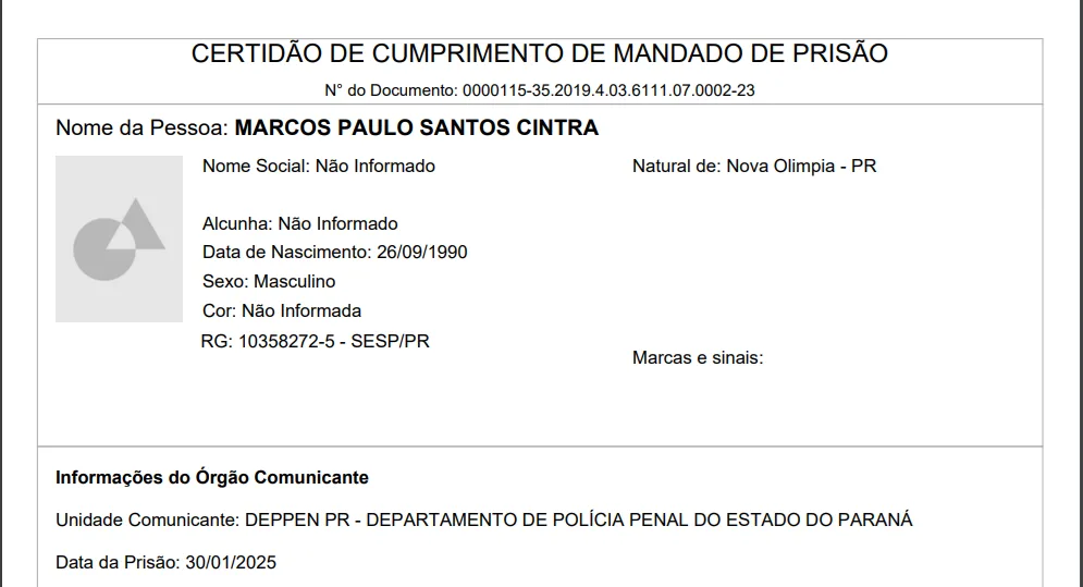 Condenado no Júri Federal em Marília está preso no Paraná após fuga