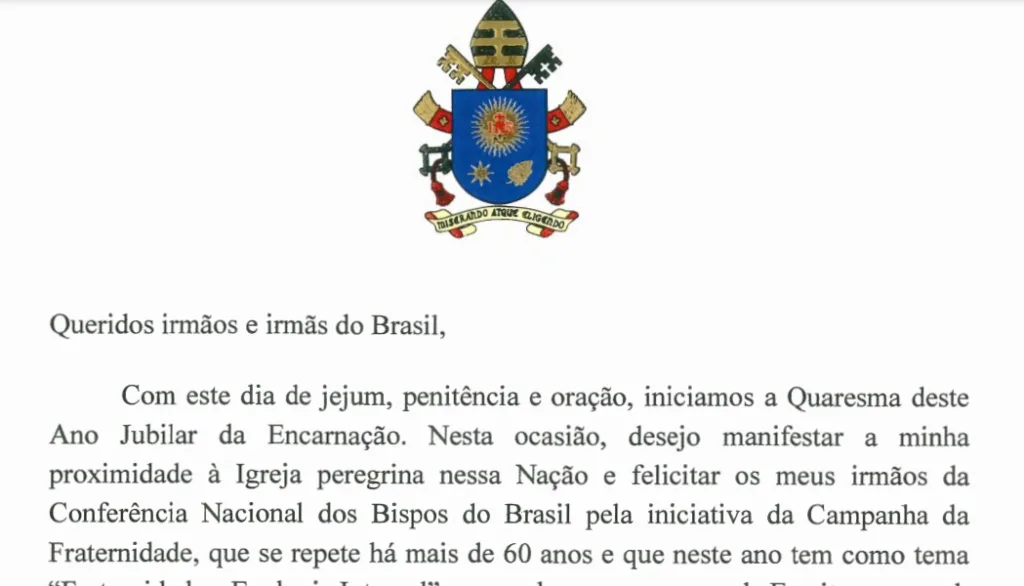 Campanha da Fraternidade foca em ecologia com apoio do Papa