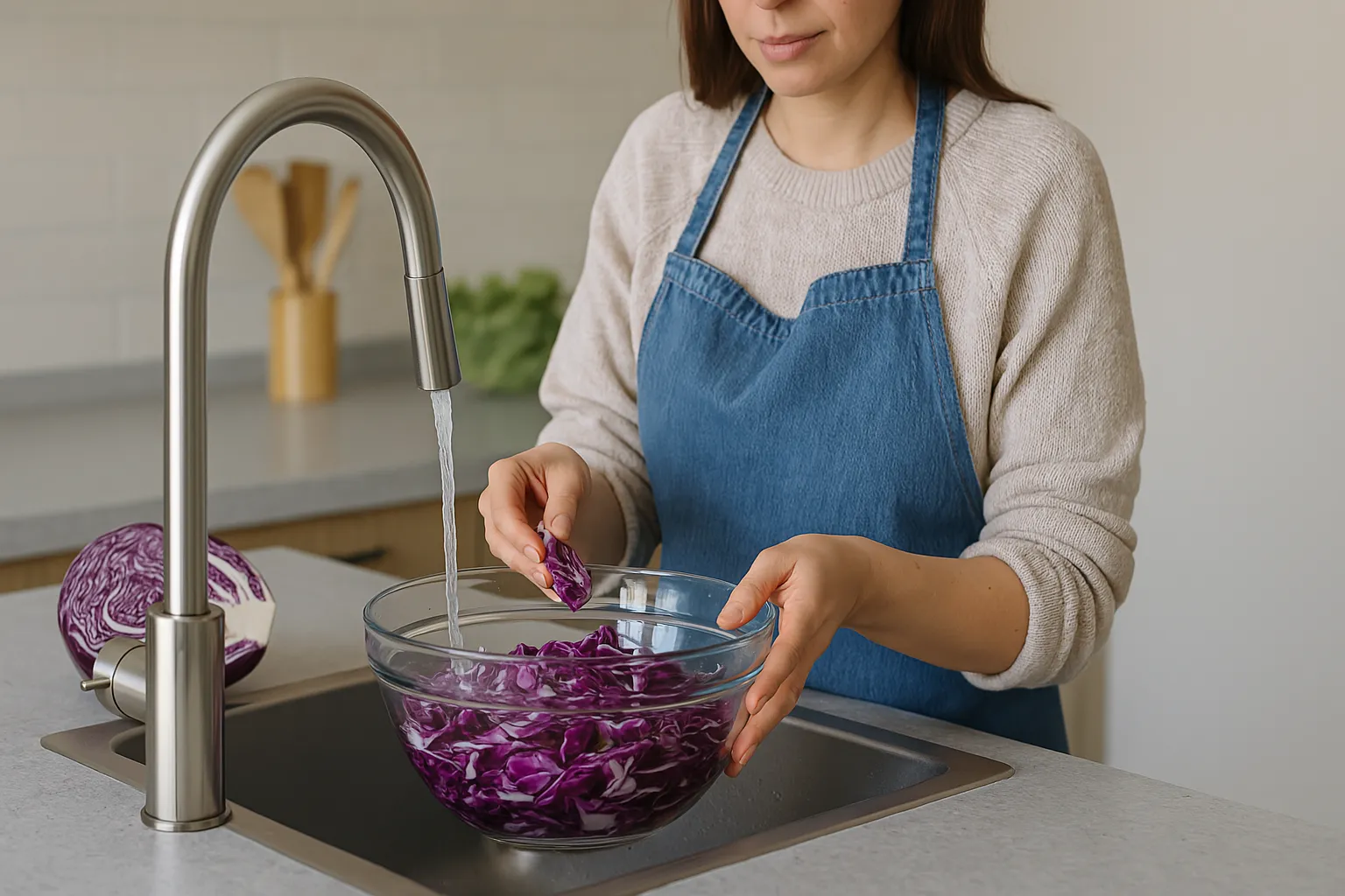 Higienizar repolho roxo com certeza você não faz isso!