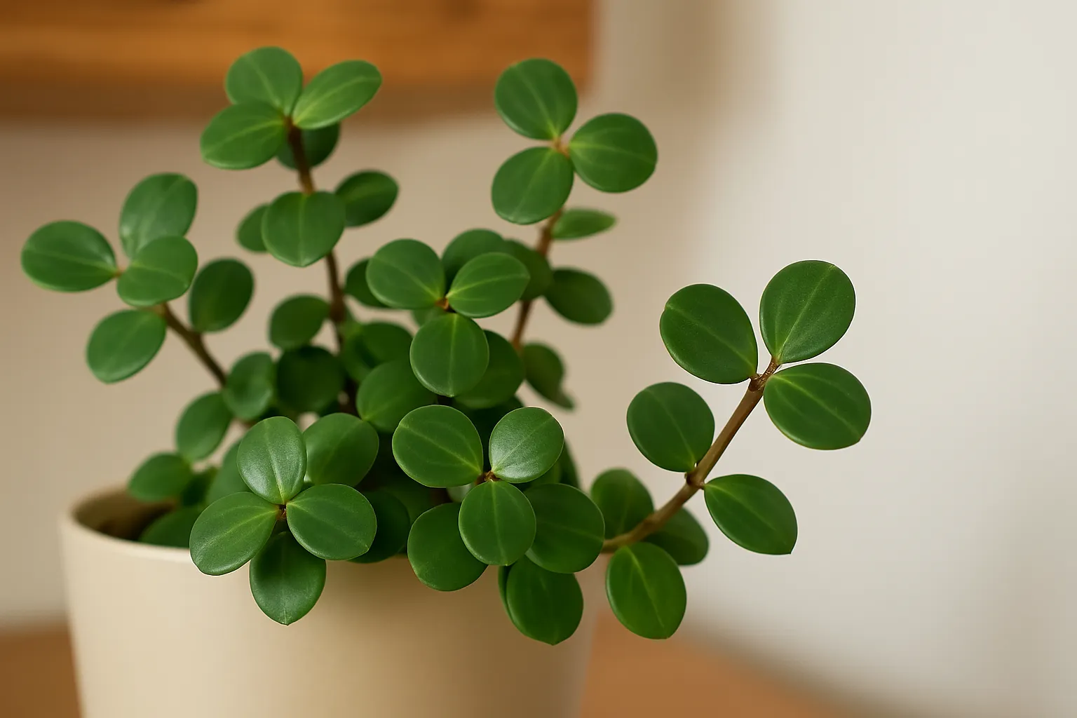 Peperomia Hope o toque verde perfeito para prateleiras e ambientes pequenos