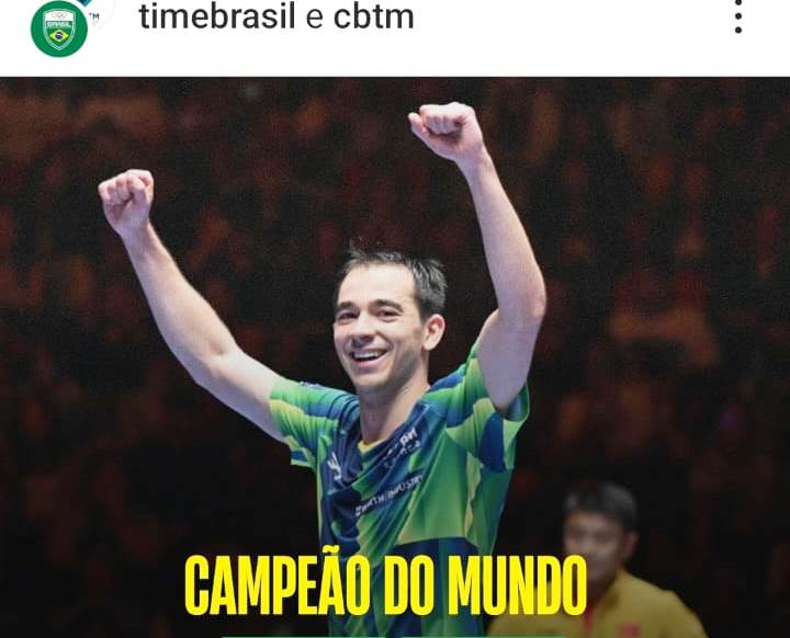 Hugo Calderano é campeão do mundo com virada histórica no tênis de mesa