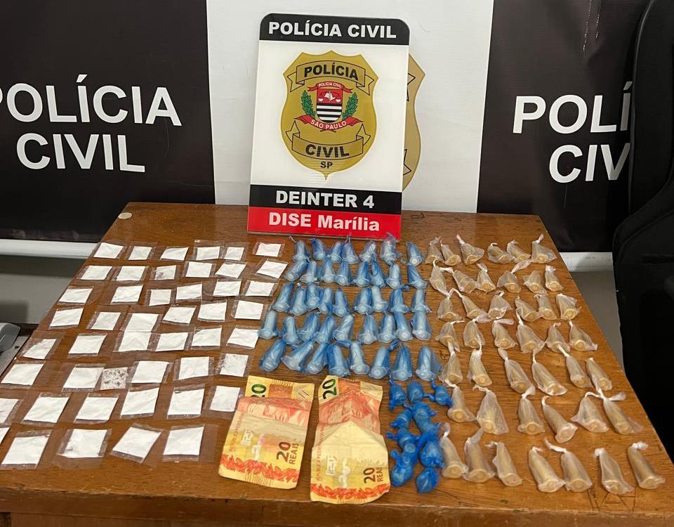 Dise prende adulto e adolescente com cocaína e crack na zona sul