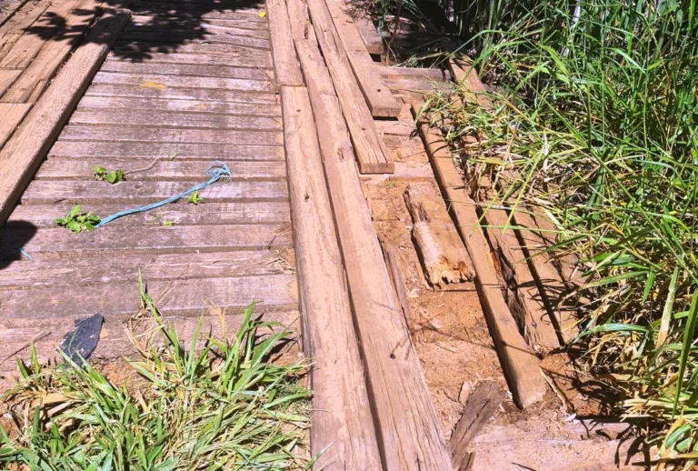 Manutenção interdita ponte em distrito de Marília