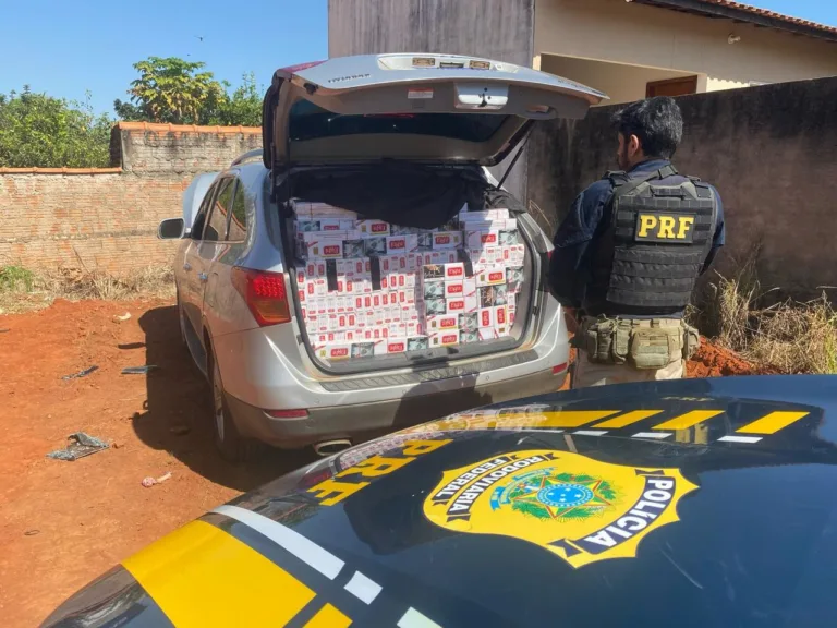 Apreensão de contrabando de cigarros mobiliza até helicóptero
